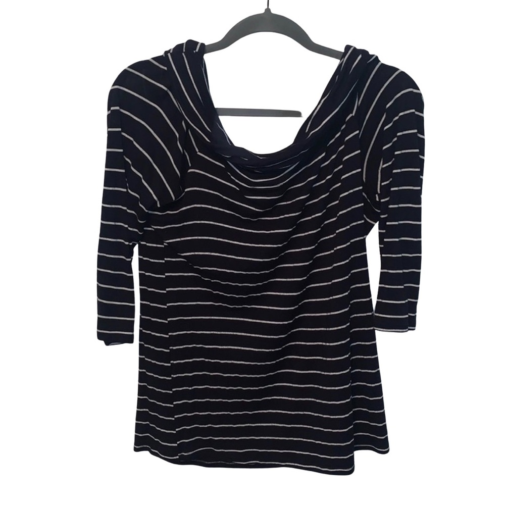 LAST CHANCE! Striped three-quarter length sleeve top